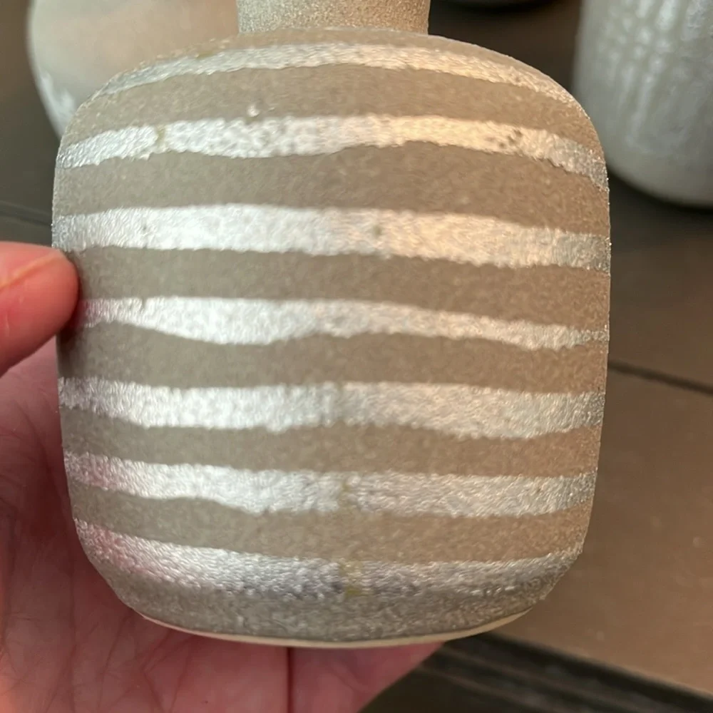 Storied Home Decorative Stoneware Vases, Set of 8. NEW